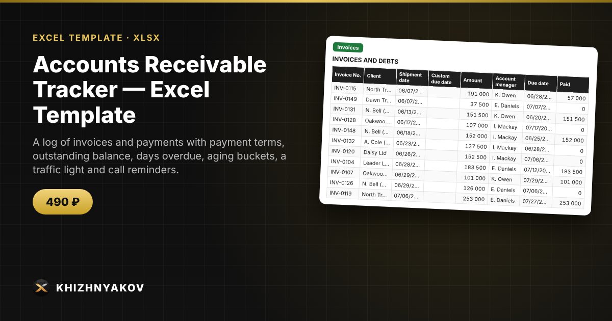 Accounts Receivable Tracker — Excel Template