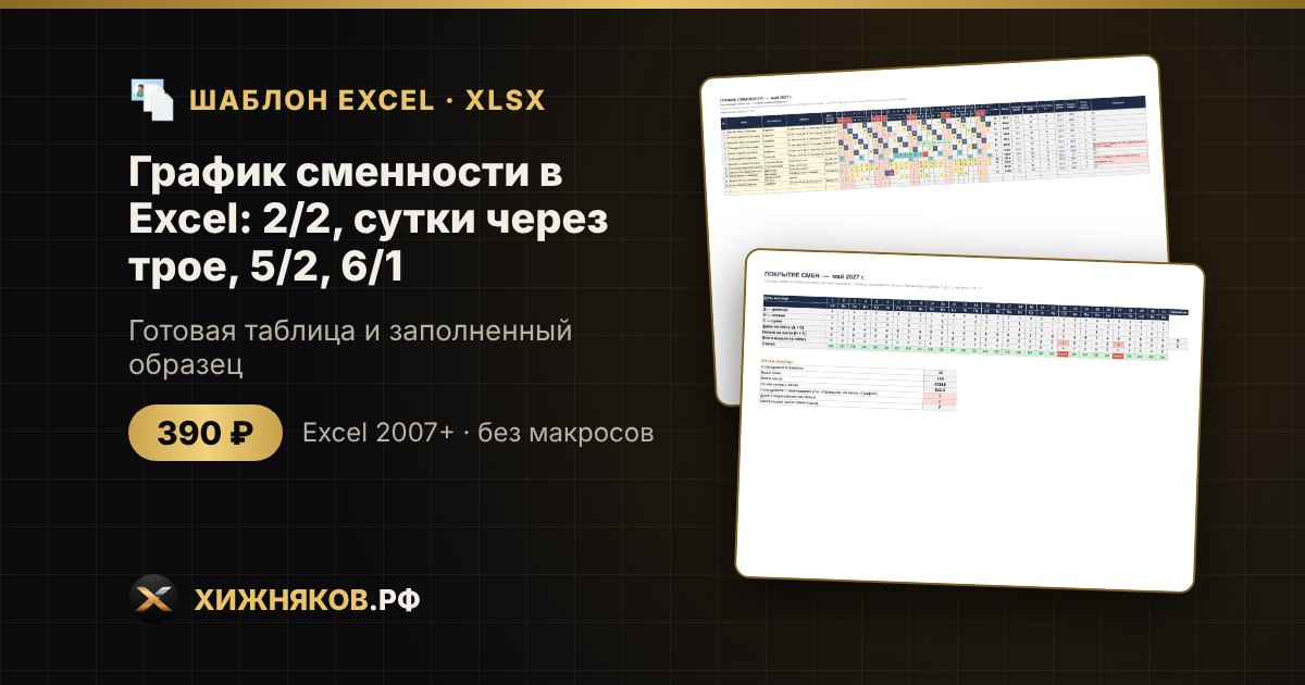График сменности на 2027 год: 2/2, сутки через трое — как составить и посчитать норму