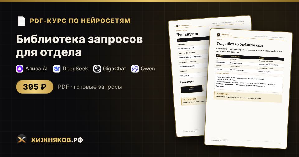 Курс: Библиотека запросов для отдела — фото 2