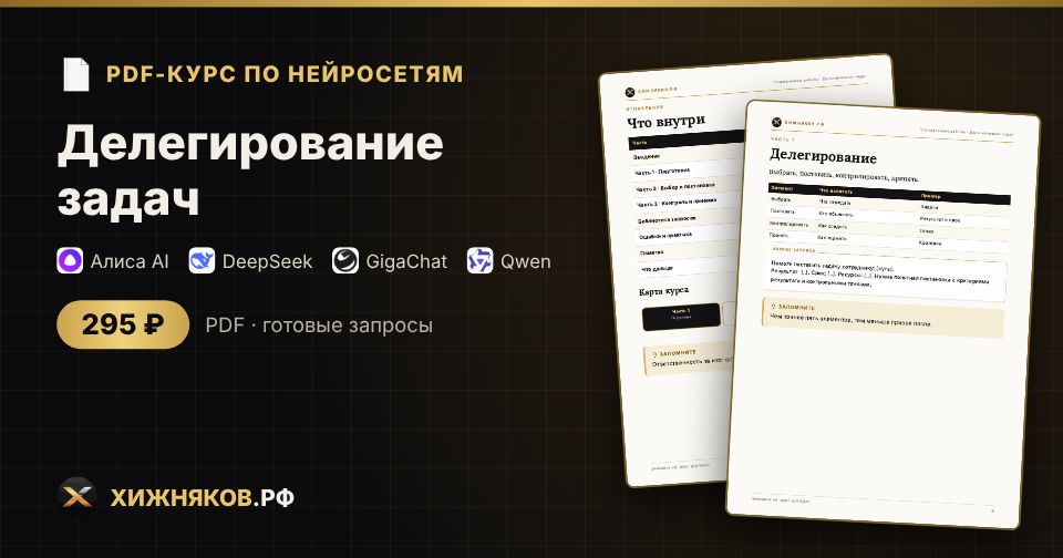 Курс: Делегирование задач