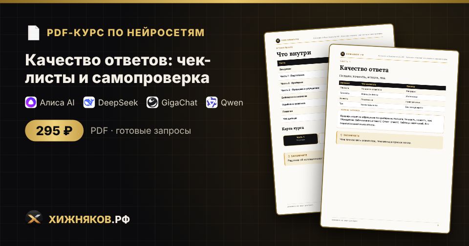 Курс: Качество ответов: чек-листы и самопроверка — фото 2