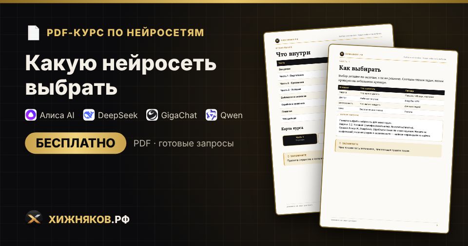 Курс: Какую нейросеть выбрать