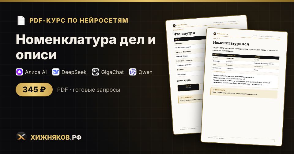 Курс: Номенклатура дел и описи — фото 2
