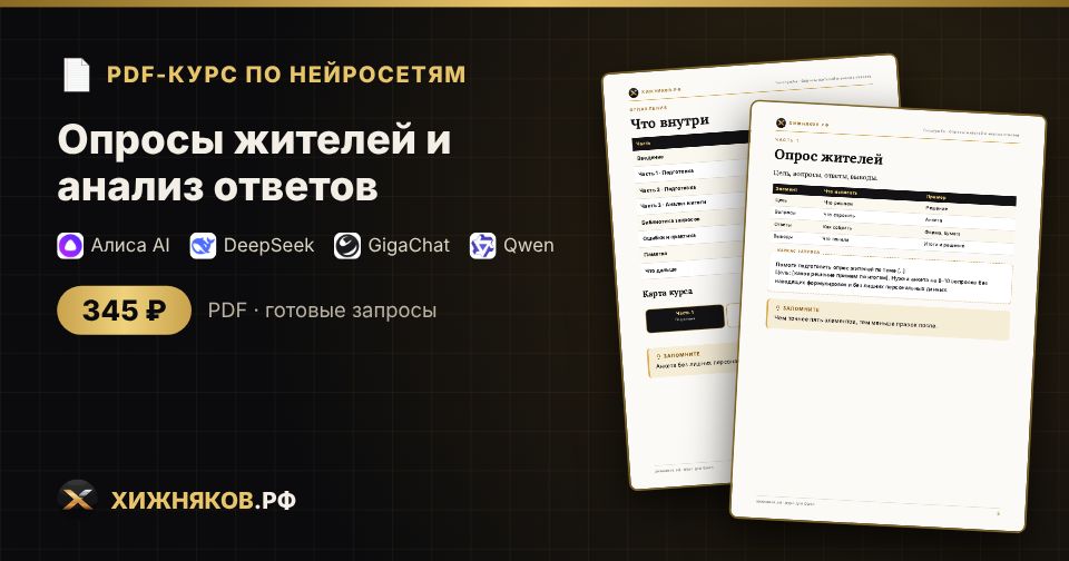 Курс: Опросы жителей и анализ ответов — фото 2