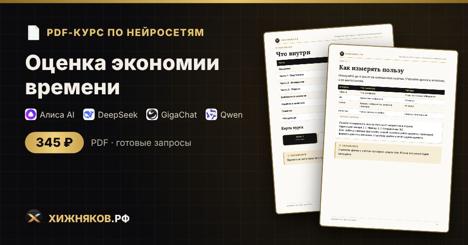 Курс: Оценка экономии времени