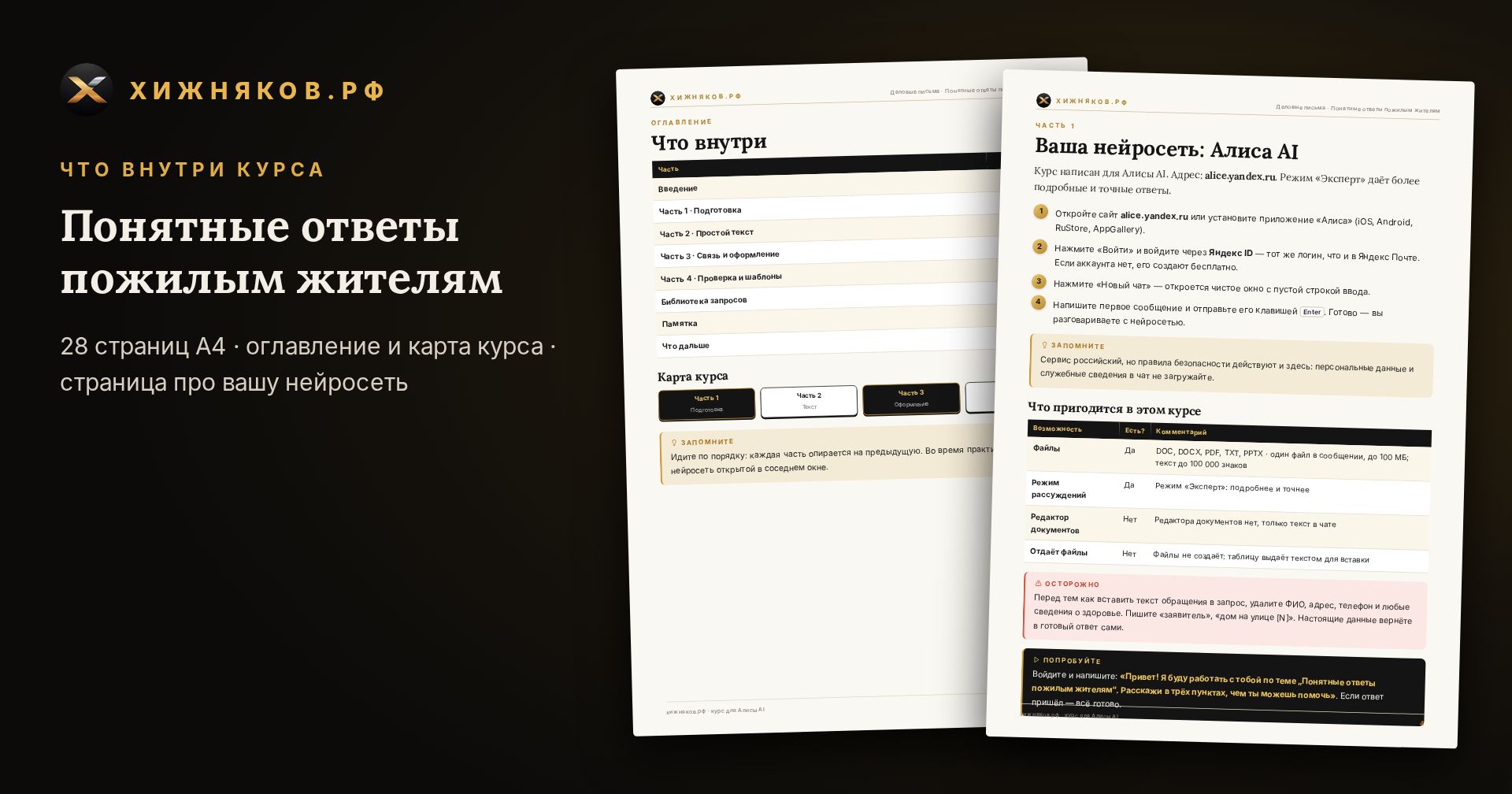 Курс: Понятные ответы пожилым жителям — скриншот