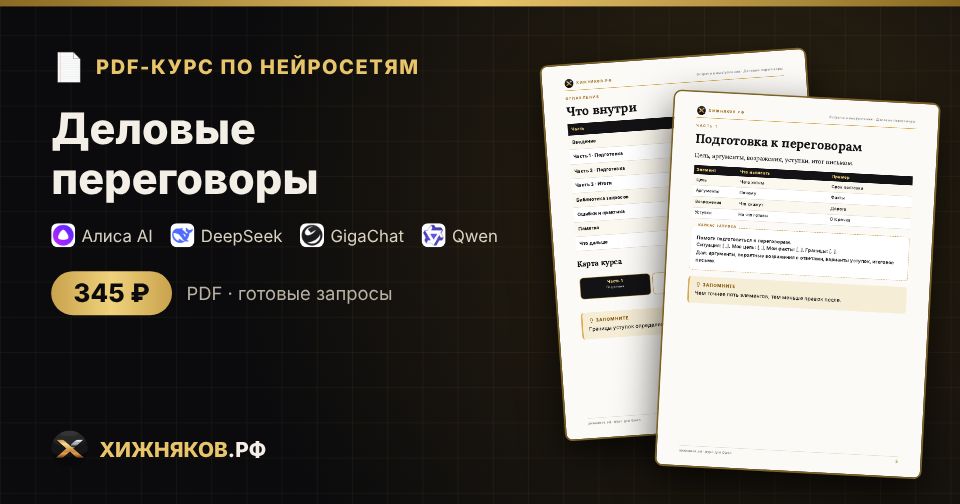 Курс: Деловые переговоры
