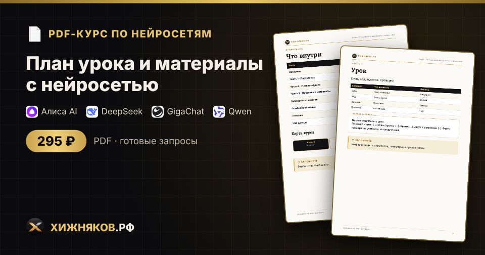 План урока и материалы с нейросетью: как сделать с помощью нейросети — пошагово, с готовыми запросами