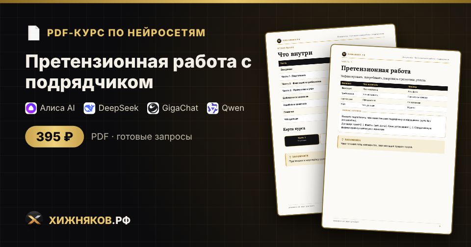 Курс: Претензионная работа с подрядчиком — фото 2