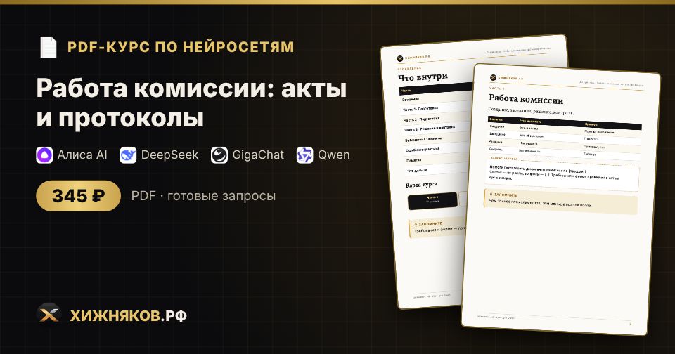 Курс: Работа комиссии: акты и протоколы — фото 2