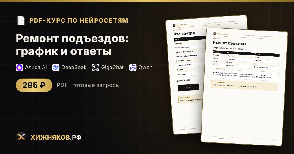 Курс: Ремонт подъездов: график и ответы — фото 2