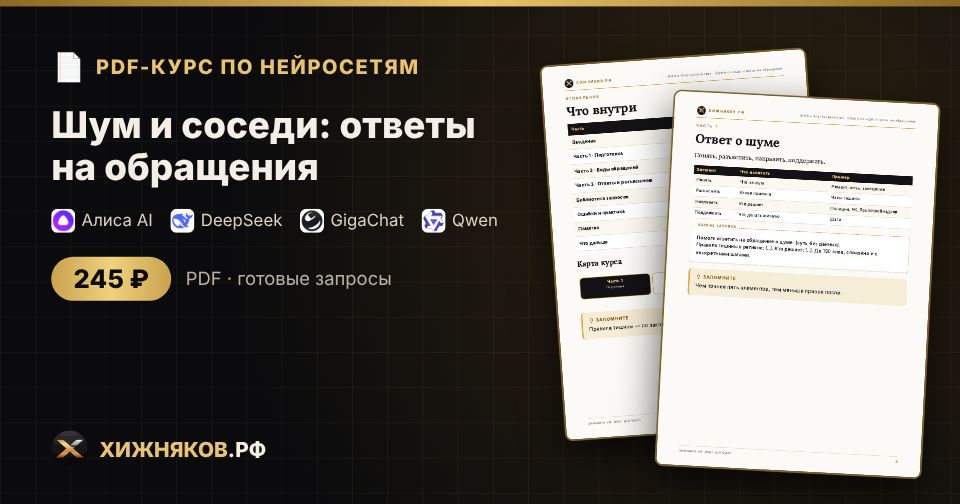 Курс: Шум и соседи: ответы на обращения — фото 2