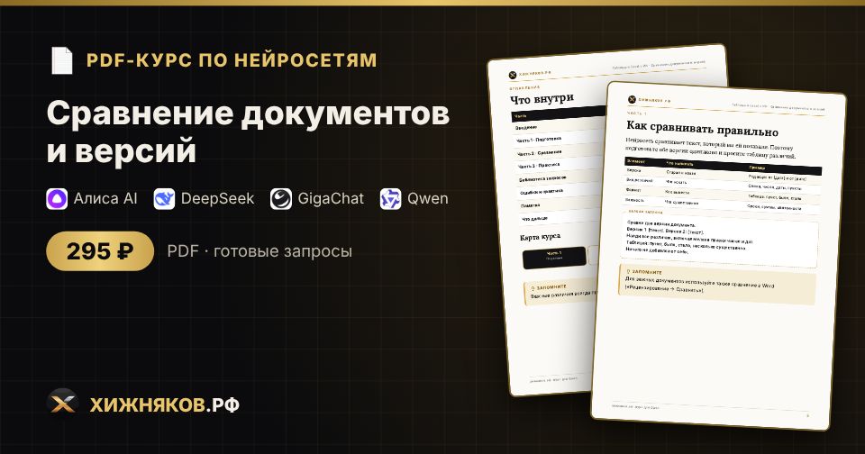 Курс: Сравнение документов и версий — фото 2