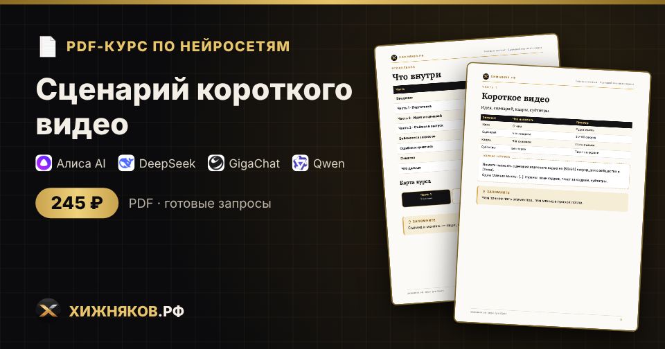 Курс: Сценарий короткого видео