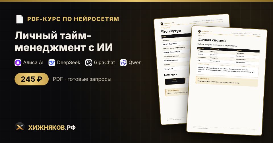 Курс: Личный тайм-менеджмент с ИИ