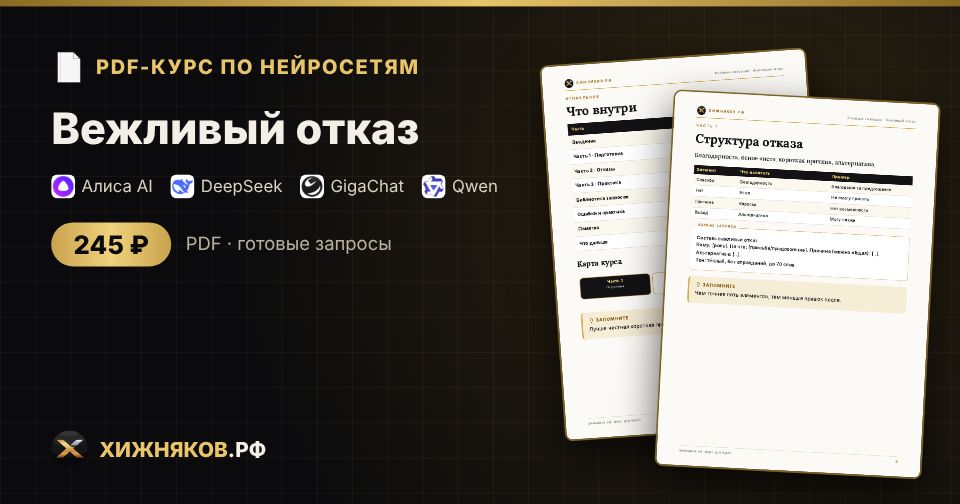 Курс: Вежливый отказ