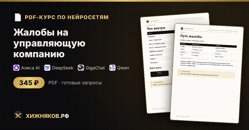 Курс: Жалобы на управляющую компанию — фото 2